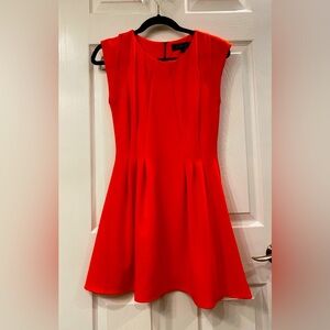 Bright Orange Topshop fitted mini dress